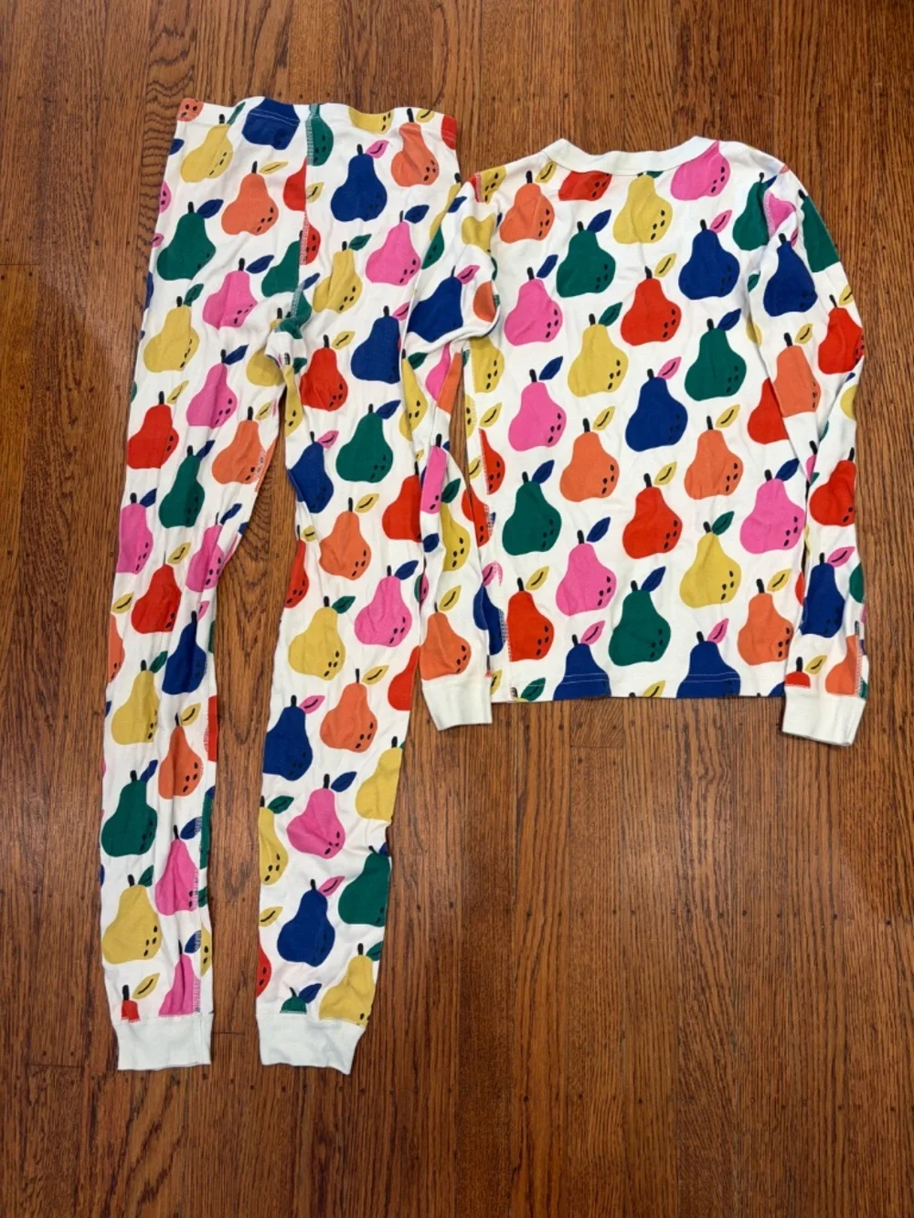 Hanna Andersson Pear Print Pajama Set‎ – Colorful Fruit Cozy Core PJs – Kids 14